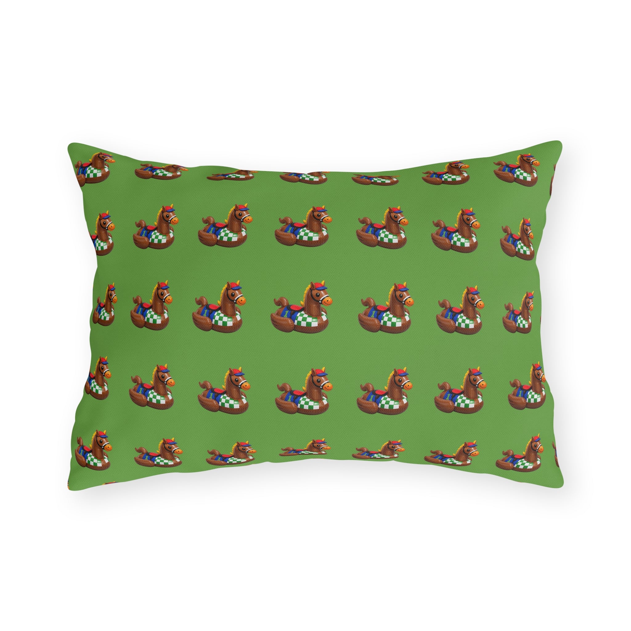 Green comical Horse Rubber Duck Pattern