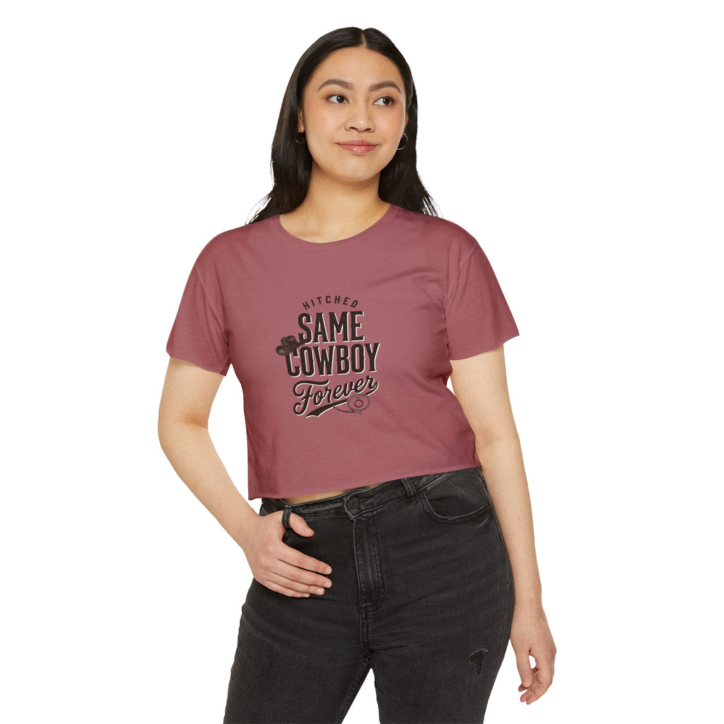 Same Cowboy Forever Crop Top — Women's Western Festival Tee