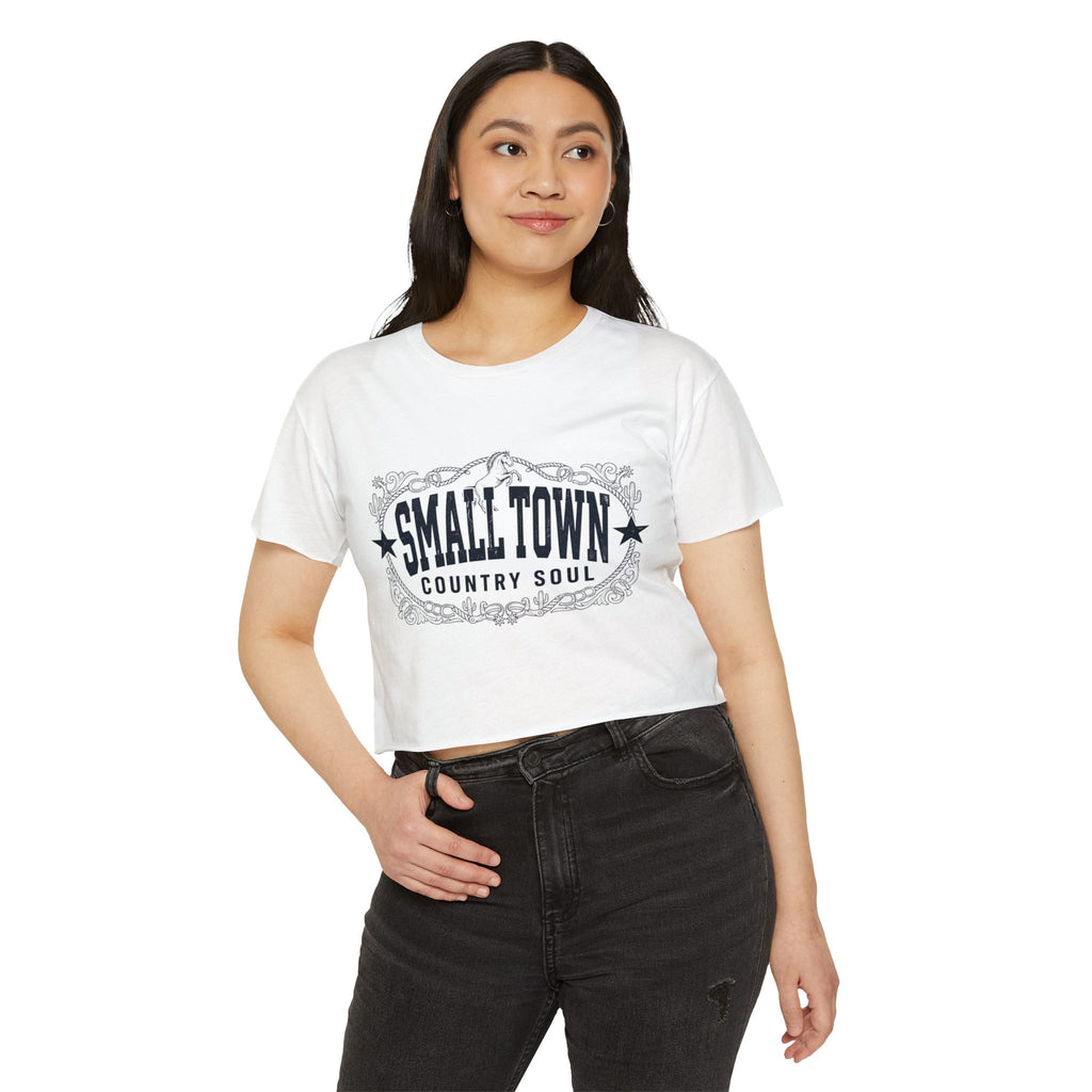 Small Town Country Soul Crop Top — Women’s Festival Graphic Tee