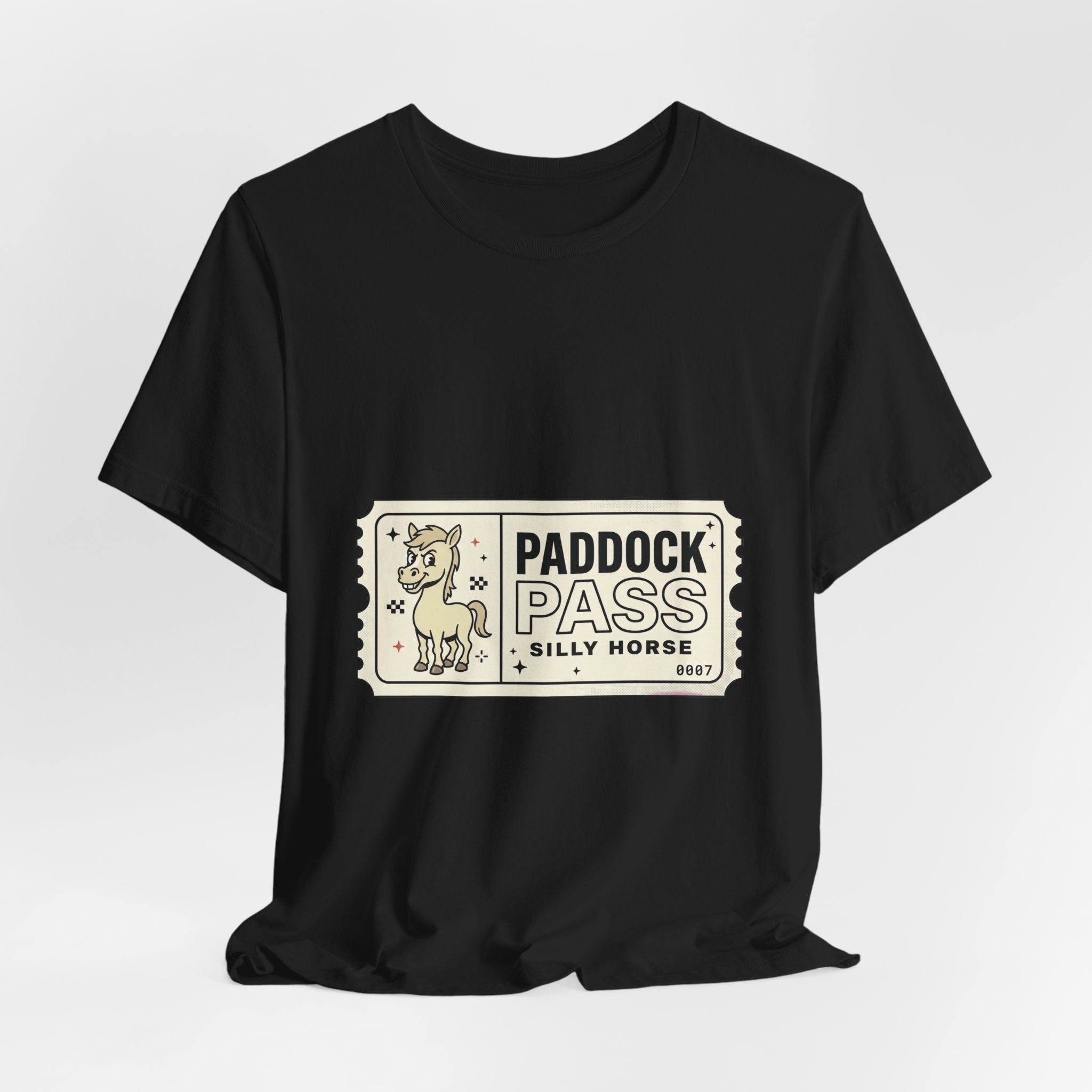 Paddock Pass Silly Horse T-Shirt | Racing Meme, Track Day Crew