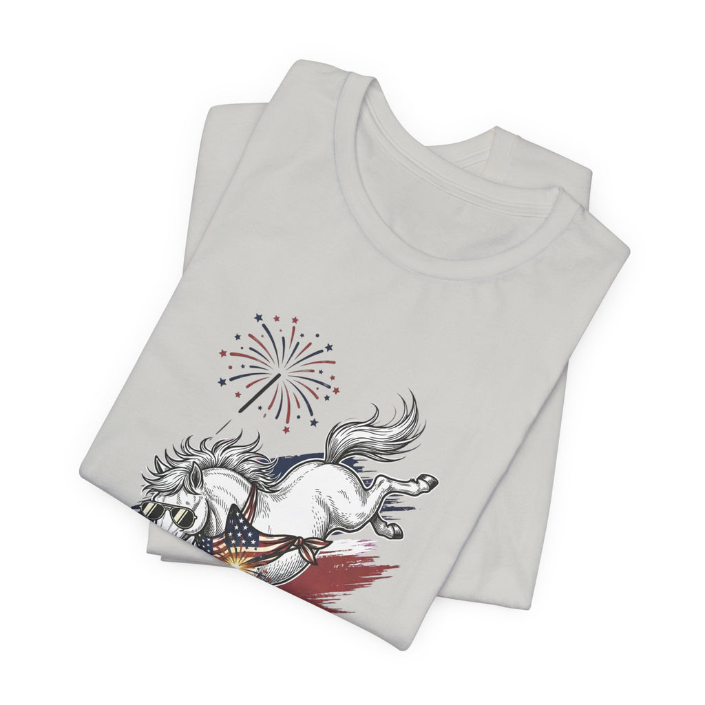 Feral but Free horse illustration Tee | edgy ironic mental health humor