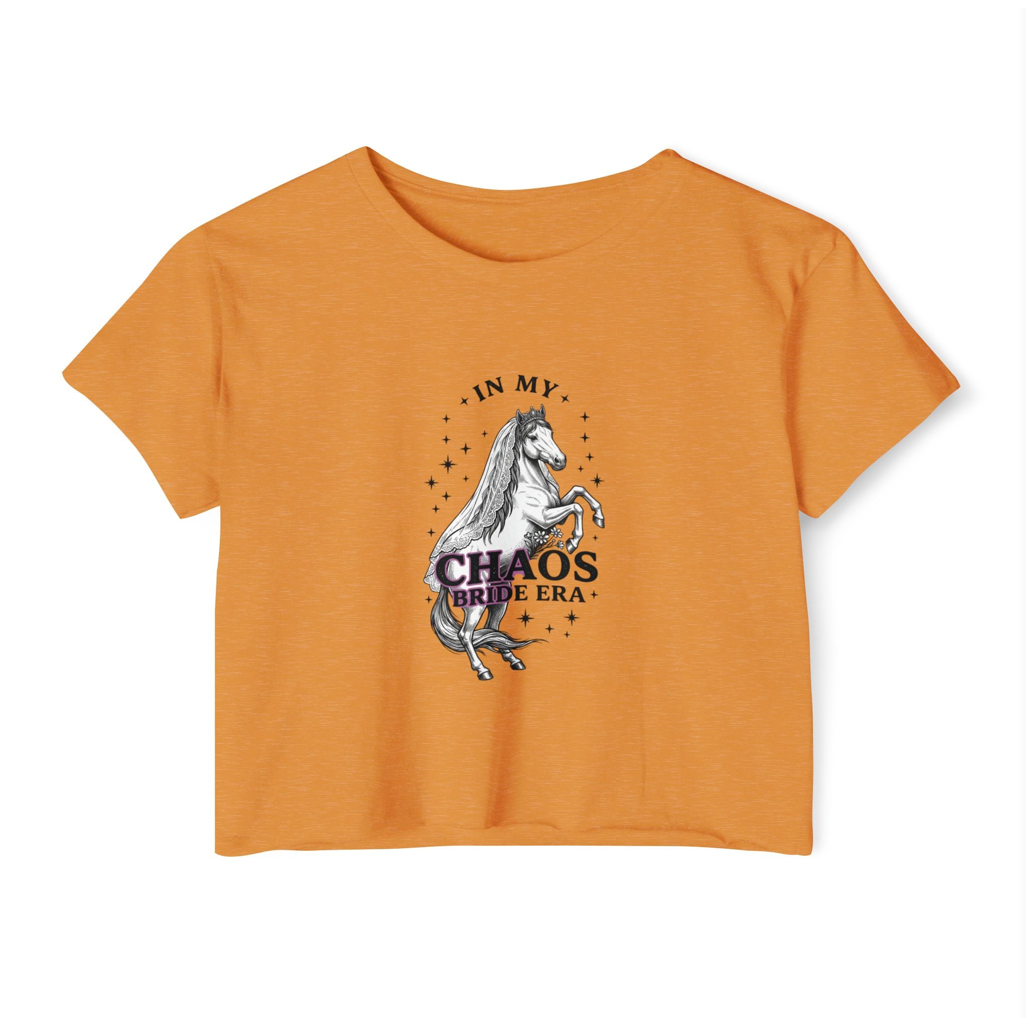 Festival Crop Top — “In My Chaos Era” Prancing Unicorn Graphic