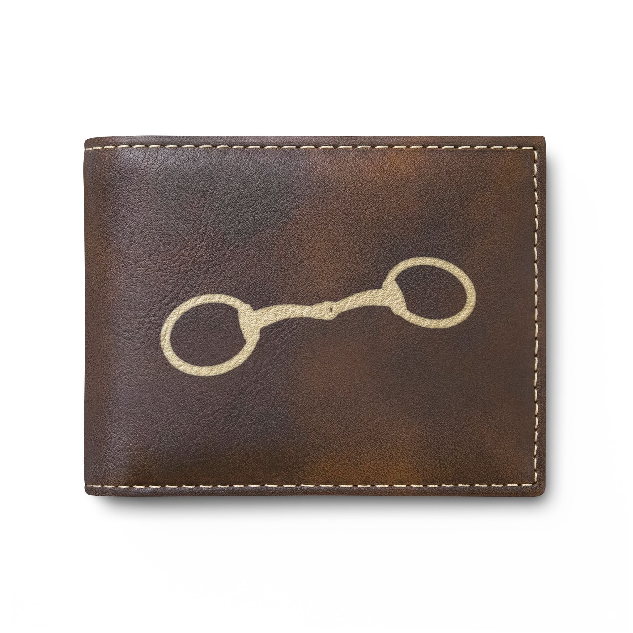 Equestrian Bit Leather Bi-Fold Wallet