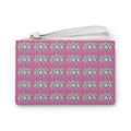 Pink Floral Horse Clutch Bag — Equestrian Pattern Wristlet