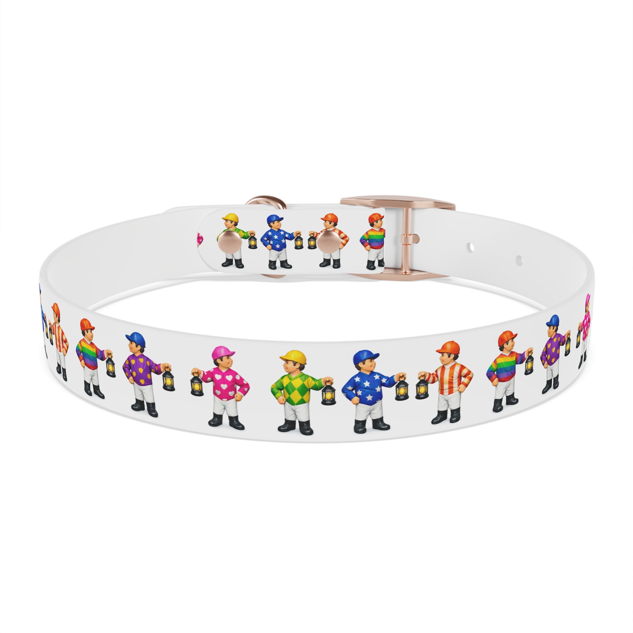 Comical lawn jockey waterproof dog collar