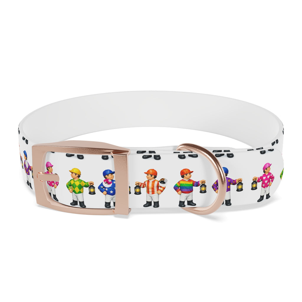 Comical lawn jockey waterproof dog collar