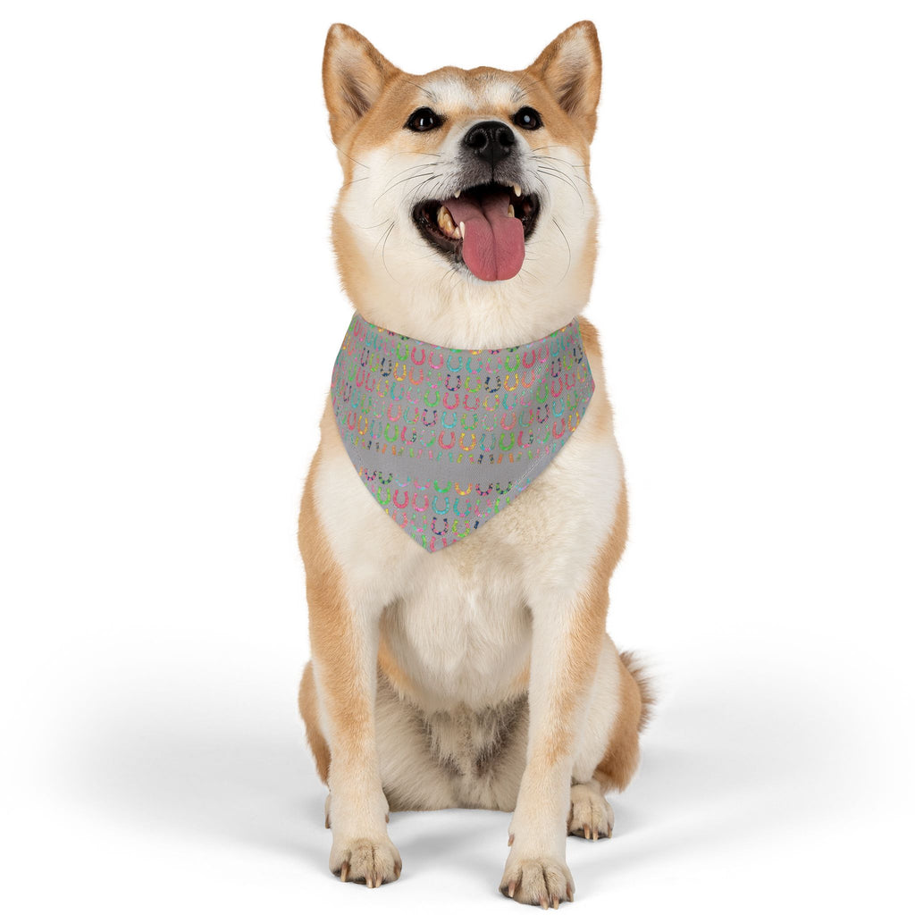 Pastel Horseshoe Bandana Collar for Dogs – Lucky Pet Scarf