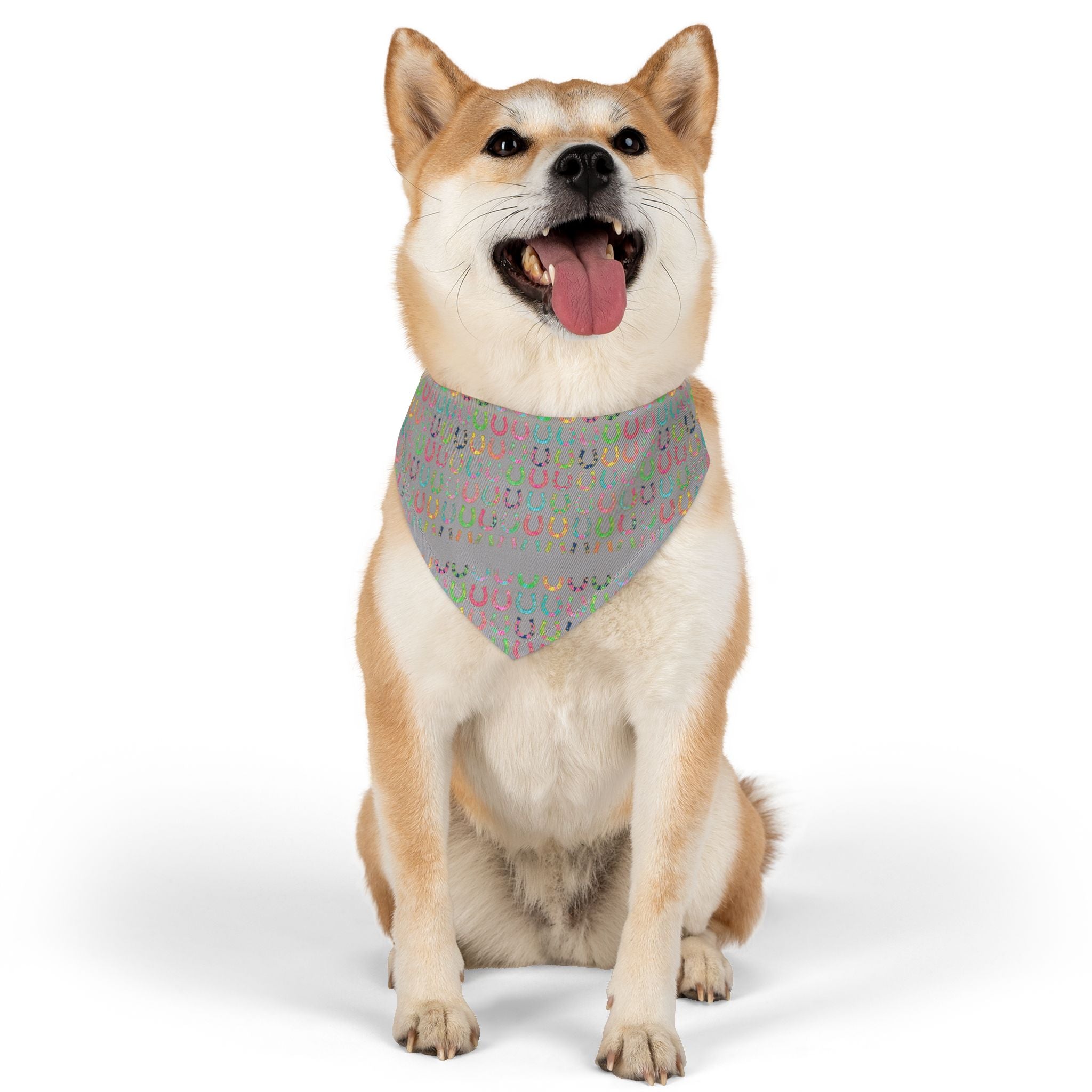 Pastel Horseshoe Bandana Collar for Dogs – Lucky Pet Scarf
