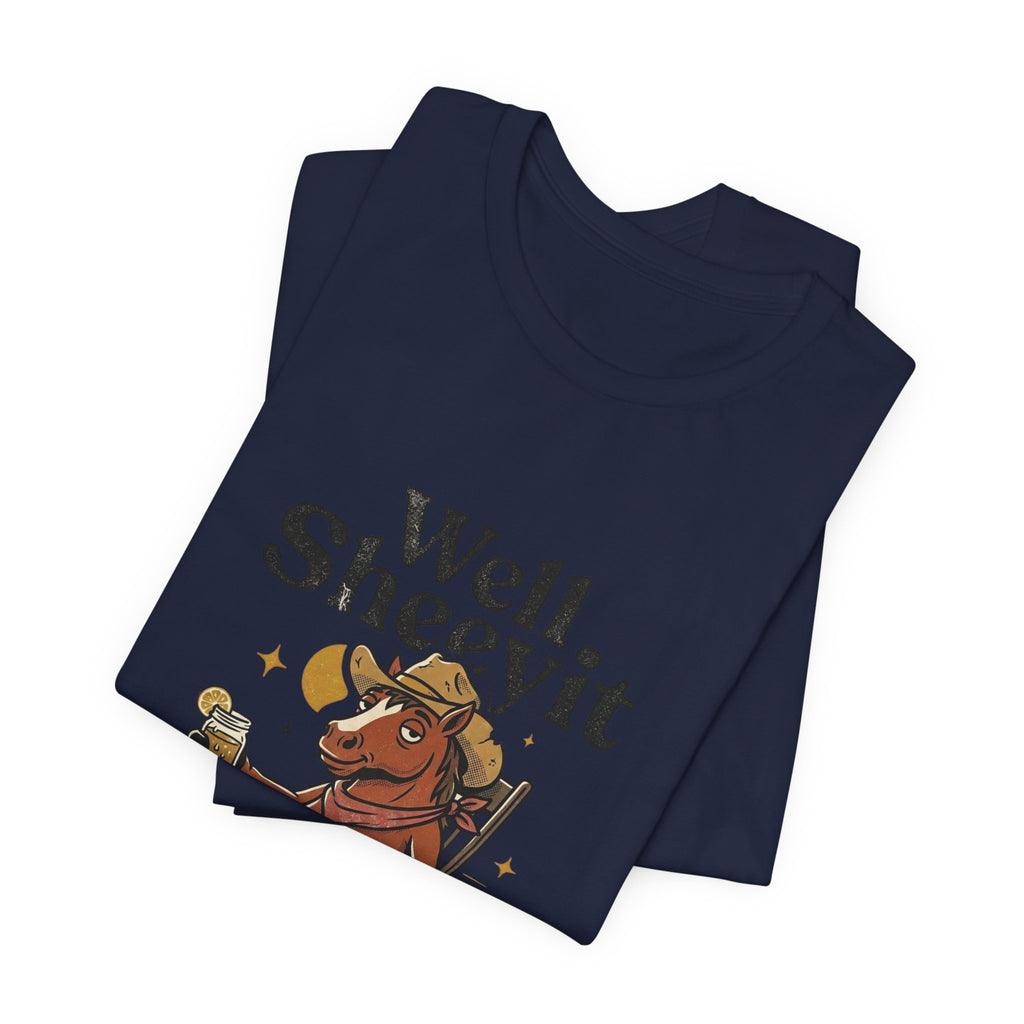 Well Sheeyit Horse Tee | Vintage Southern, Western Retro Distressed Graphic