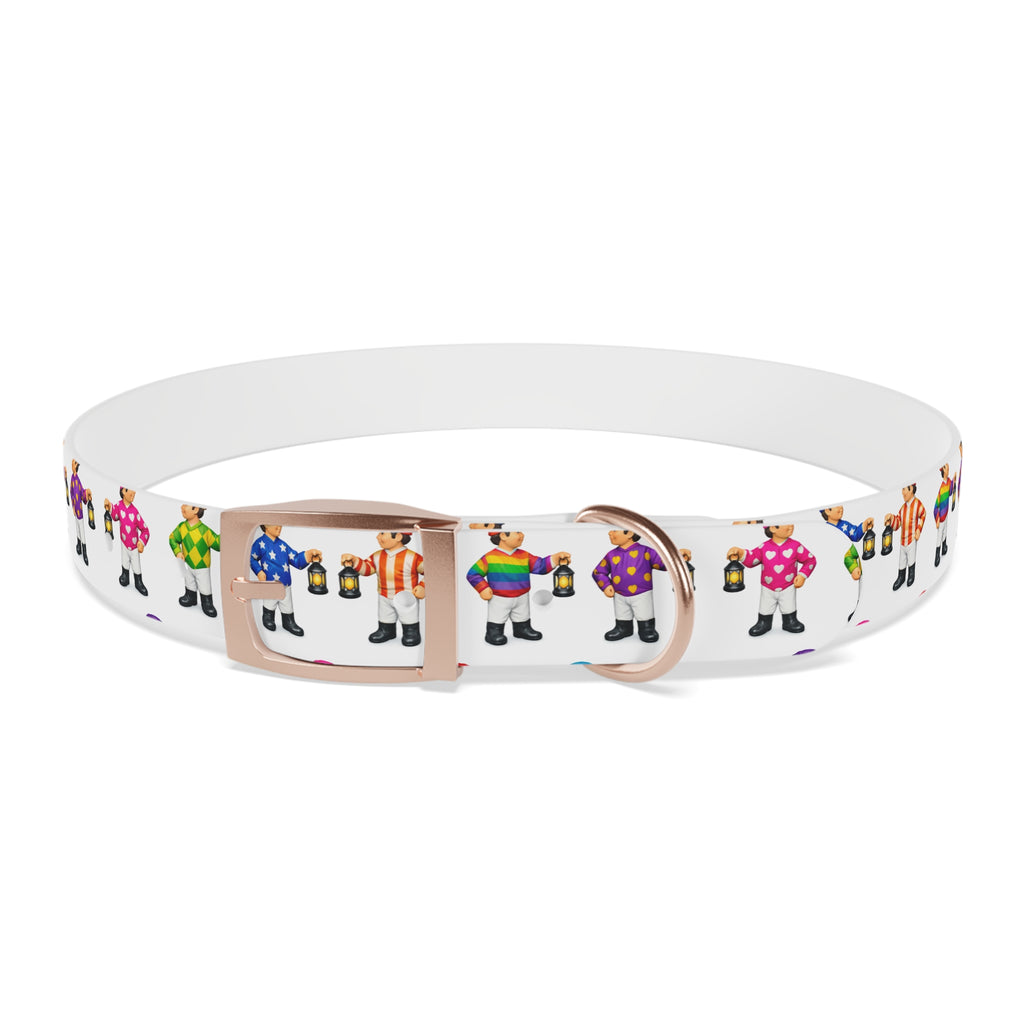 Comical lawn jockey waterproof dog collar