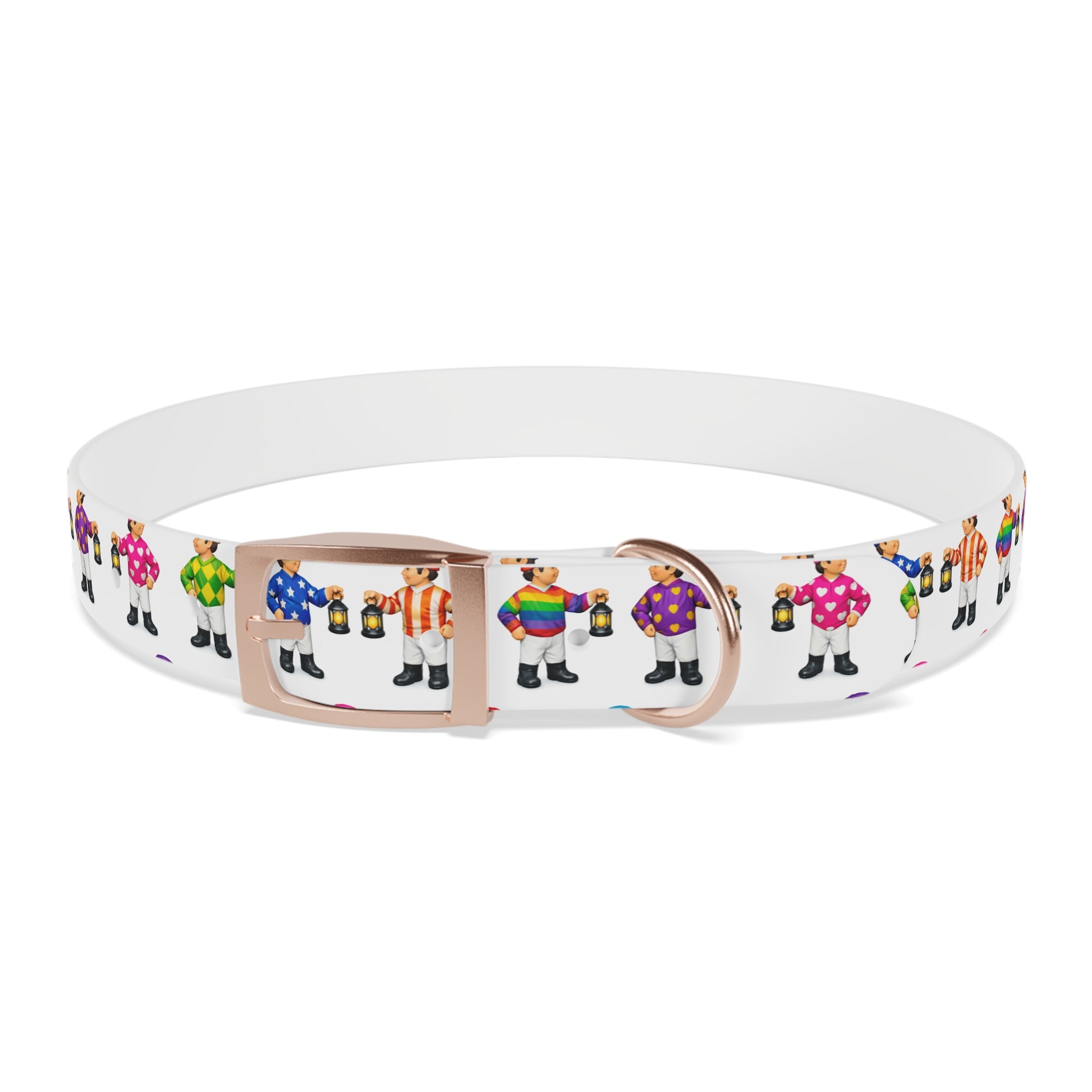 Comical lawn jockey waterproof dog collar