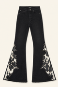 Rockstar Rouge Flare Black Cowhide