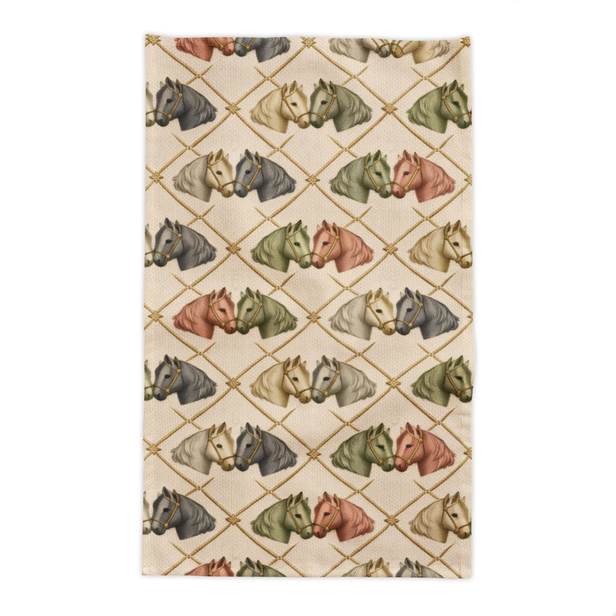 Earth Tone Equestrian Horse Head Tablecloth