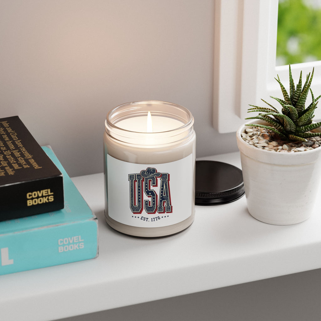 Vintage Americana USA Candle, 9oz | 4th of July Patriotic Stars & Stripes