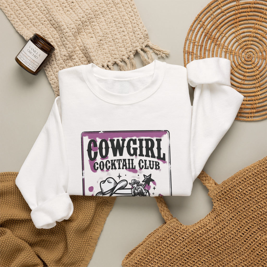 Cowgirl Cocktail Club Crewneck | Country Aesthetic, Western Graphic