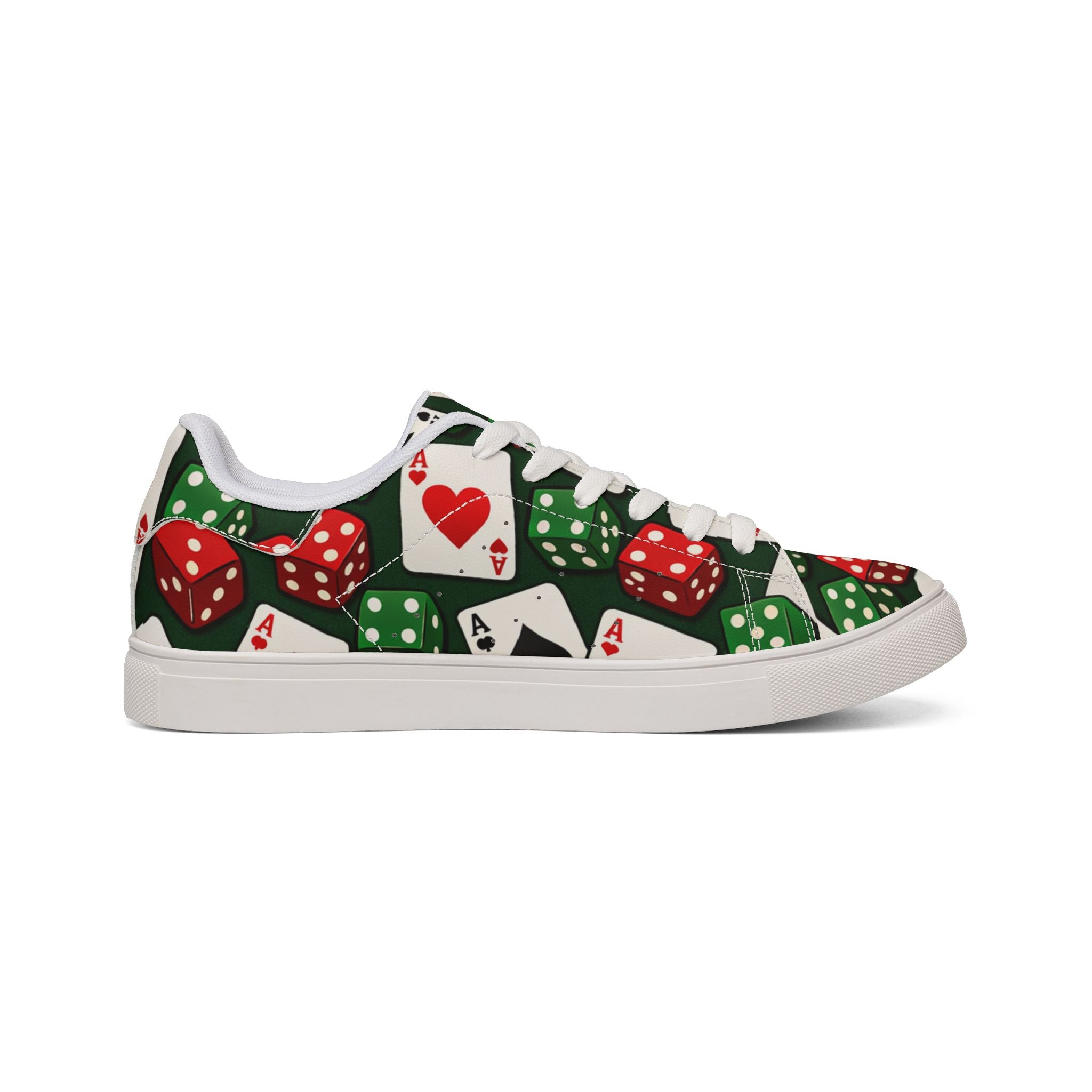 Low Top Sneakers — Casino Cards and Dice Pattern