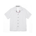 Men's White Button Down Shirt — Subtle Comical Lawn Jockey Print On Collar