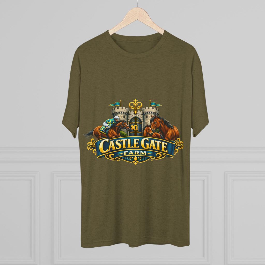 Castle Gate Farm T-Shirt – Retro Crest Logo Tee for Farm Lovers