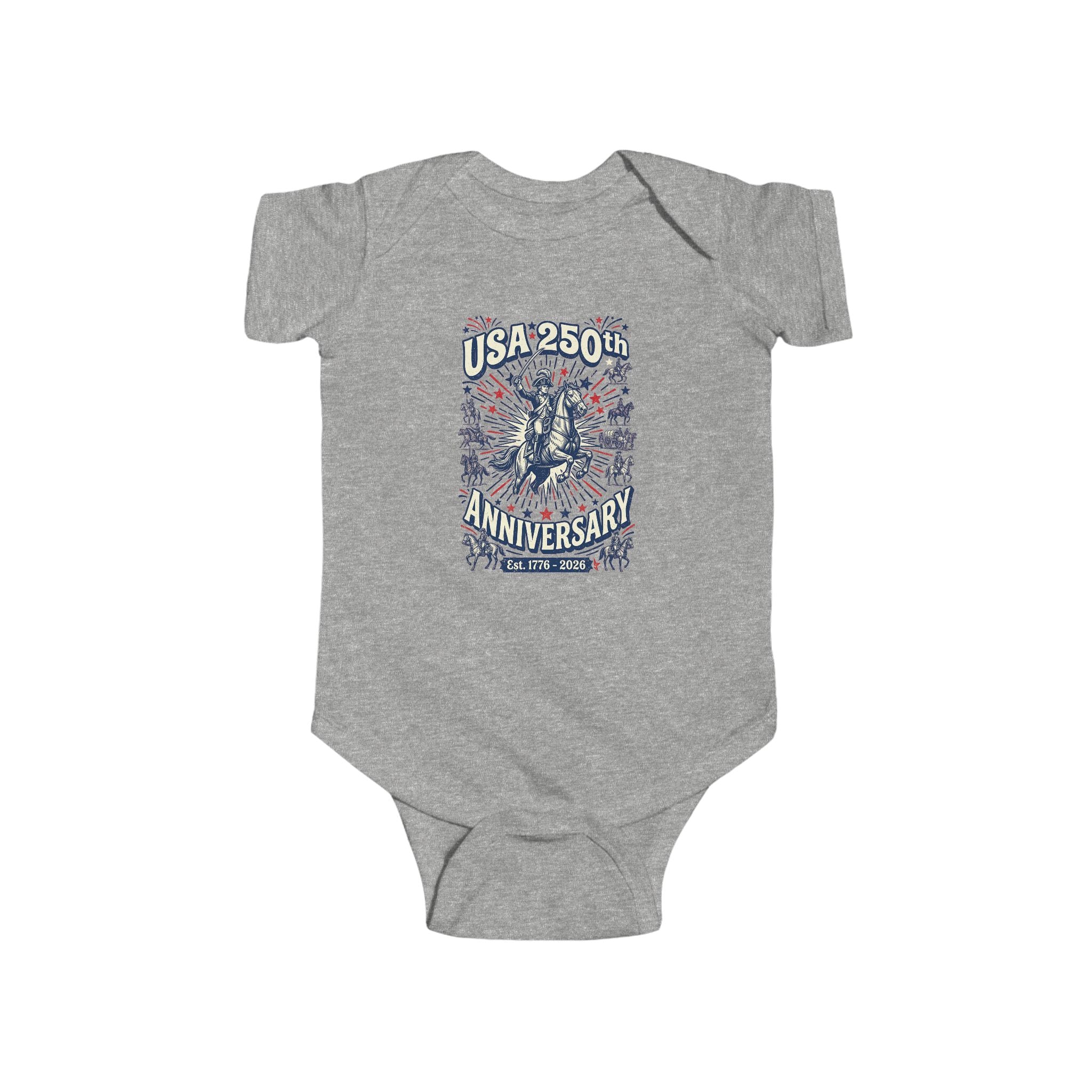 USA 250th Anniversary Infant Bodysuit — Patriotic 1776–2026 Celebration Baby Onesie
