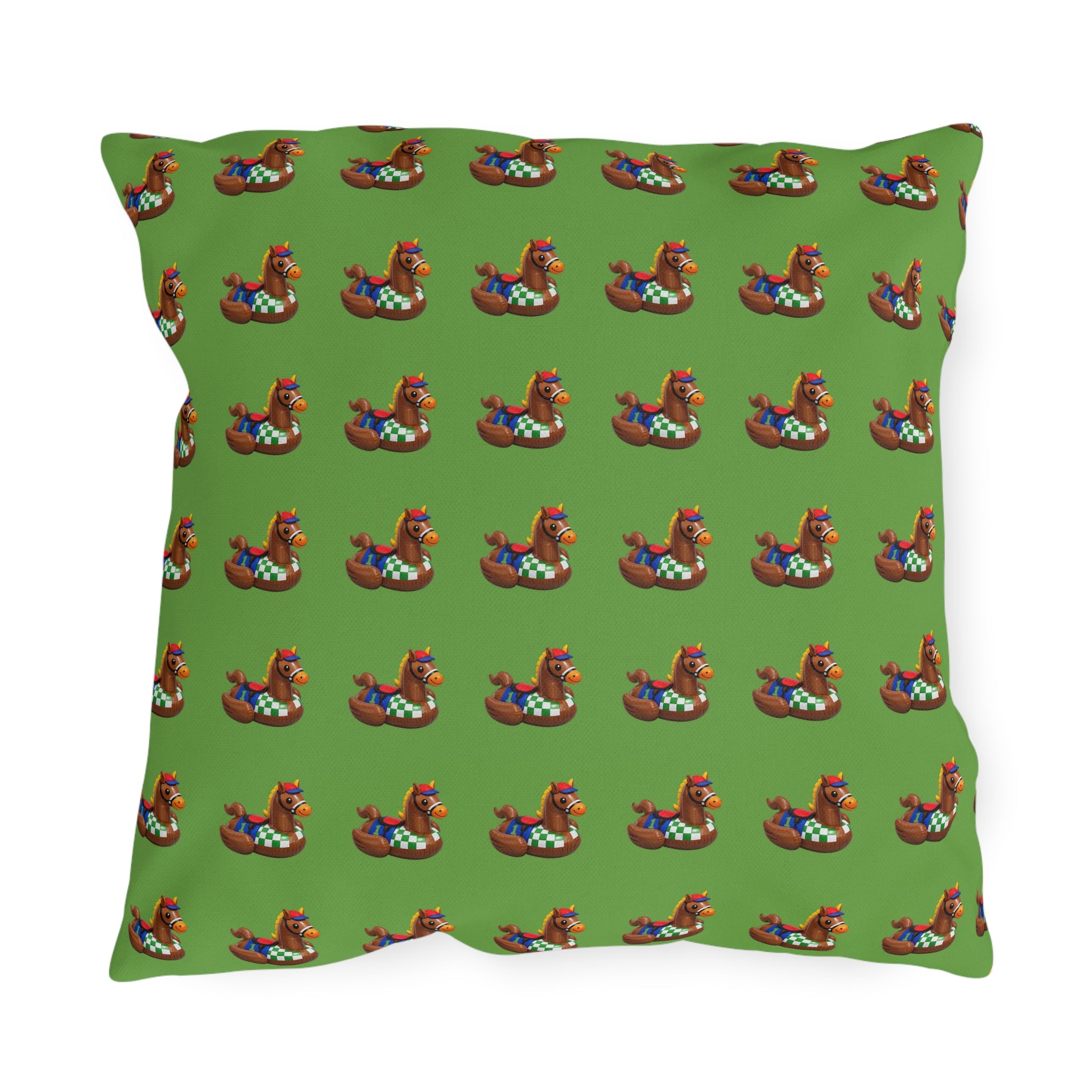 Green comical Horse Rubber Duck Pattern