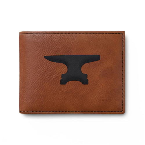 Blacksmith Farrier  Anvil Silhouette Bifold Wallet