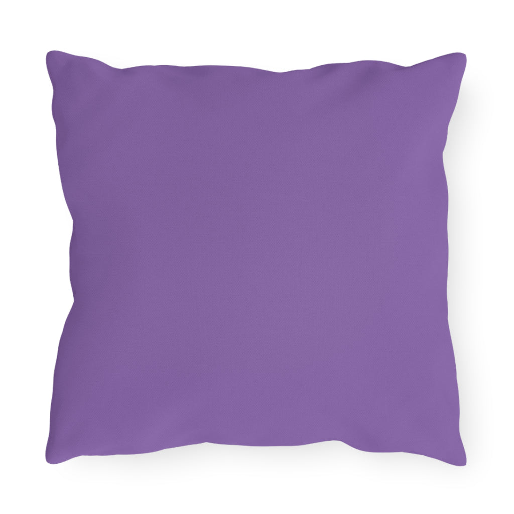 Horse in Lavender Field Outdoor Pillow  Floral Farmhouse Patio Decor