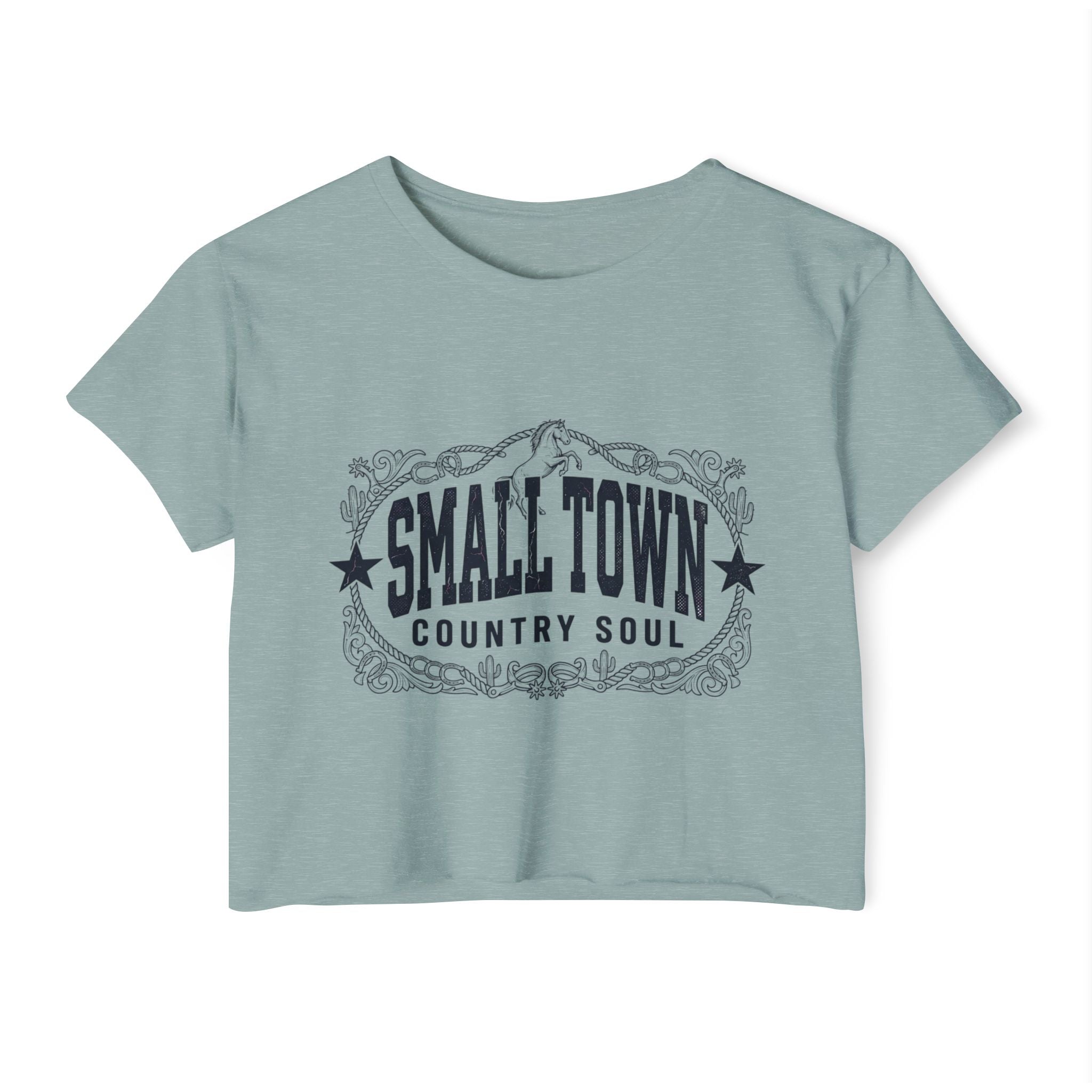 Small Town Country Soul Crop Top — Women’s Festival Graphic Tee