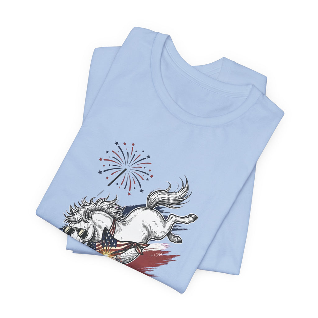 Feral but Free horse illustration Tee | edgy ironic mental health humor