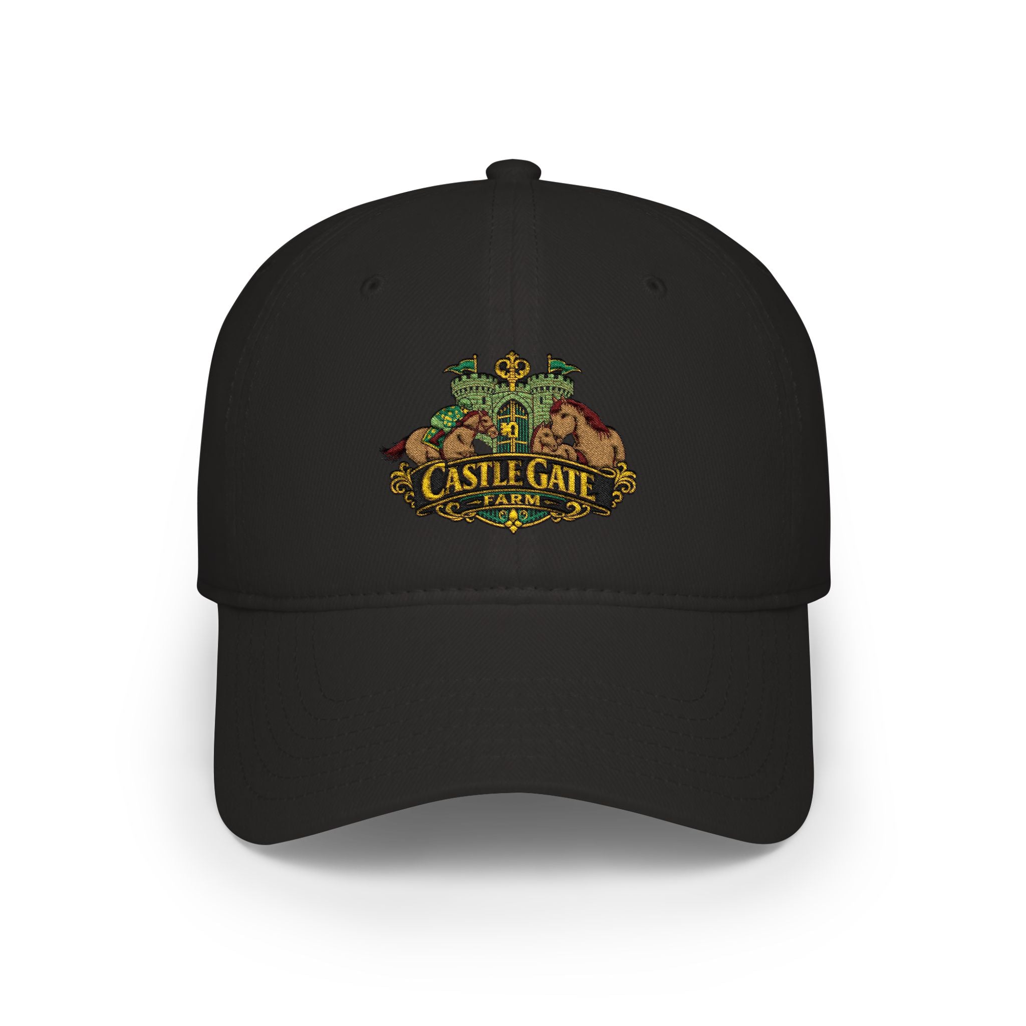 Castle Gate Farm Logo Crest Low Profile Baseball Cap