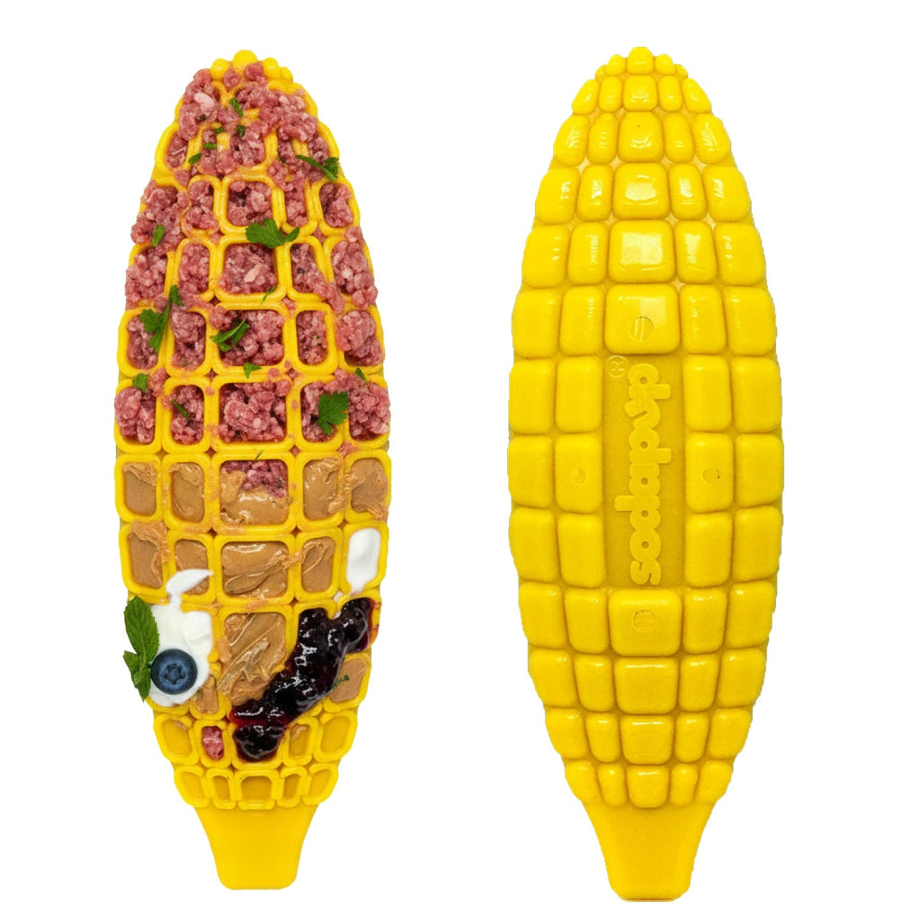 SodaPup Corn on the Cob Nylon Dog Toy for Aggressive Chewers United States Made
