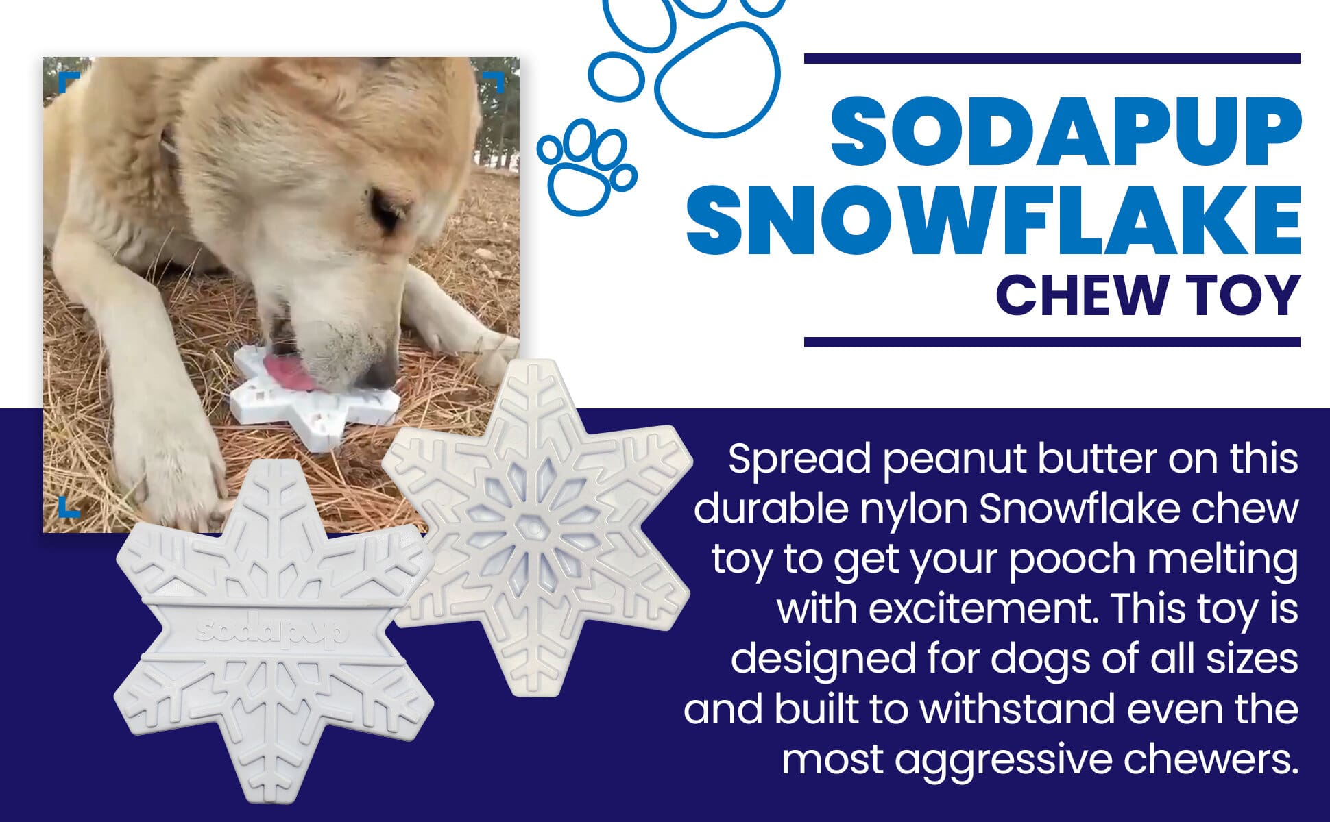 Snowflake Nylon Dog Chew Toy For Aggressive Chewers Model eChew