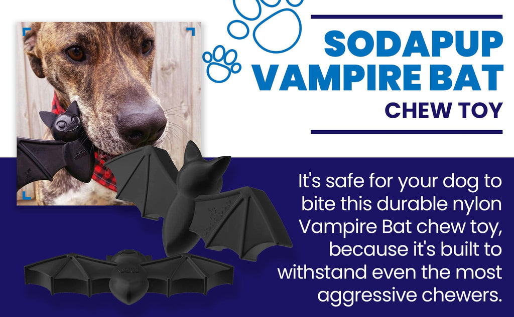 Spooktacular Vampire Bat Nylon Dog Chew Toy For Aggressive Chewers