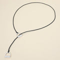 Metal Horsebit Lariat Waxed Cord Necklace