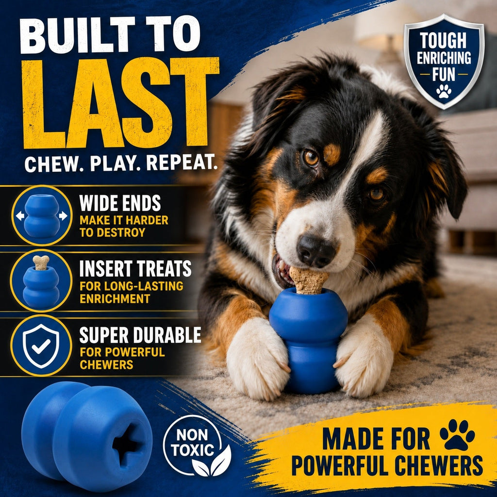 Double Trouble Dog Toy Dual Chamber Treat Dispenser Dt01