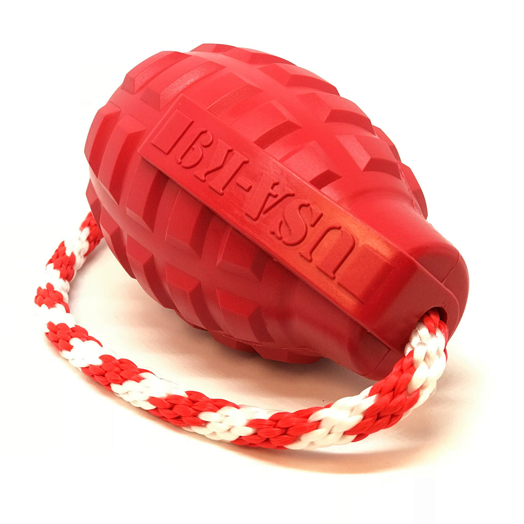 USA-K9 Grenade Rubber Dog Chew Toy For Heavy Chewers
