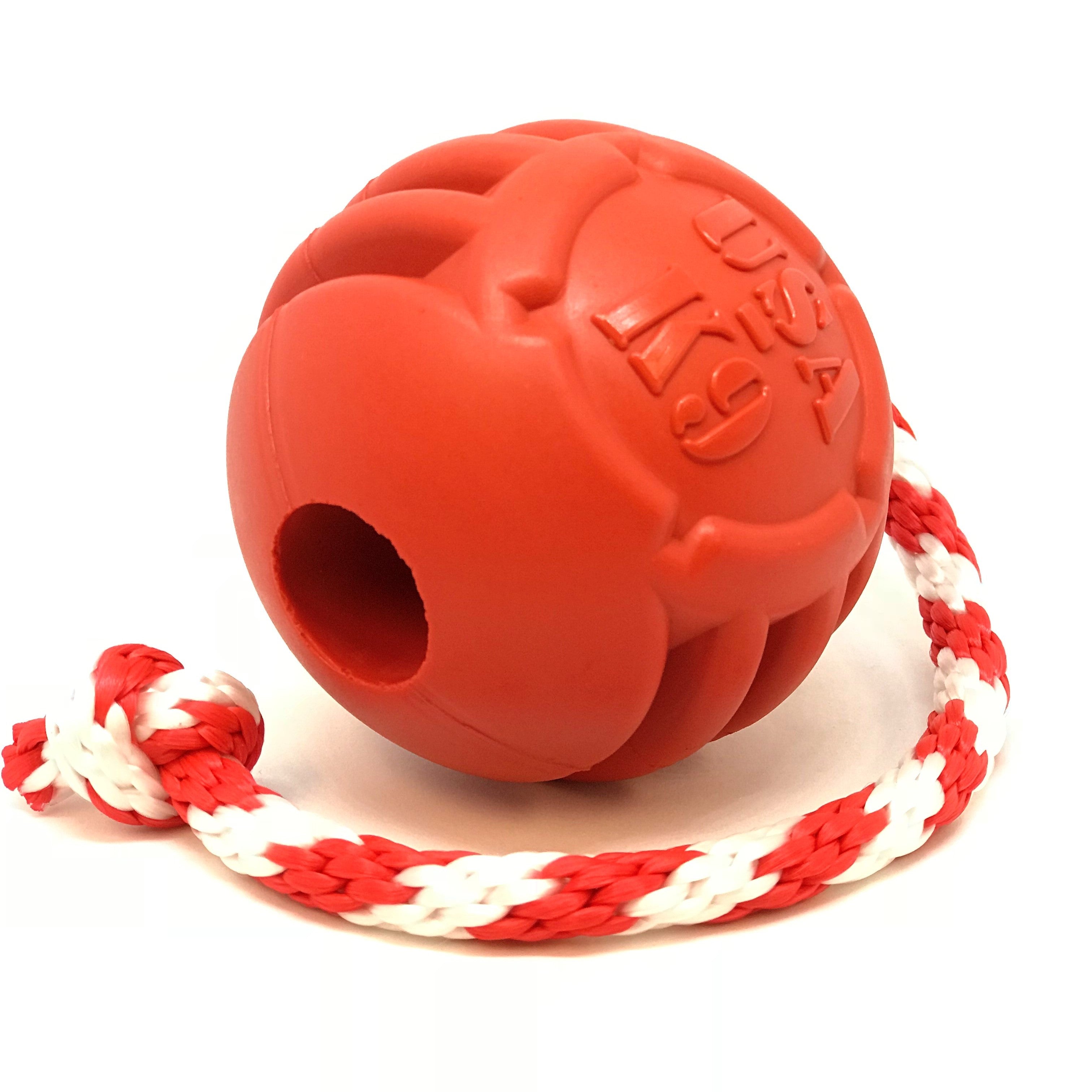 USA-K9 Stars and Stripes Rubber Dog Toy Chew Toy for Heavy Chewers