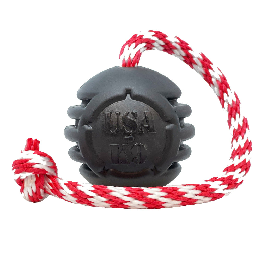 USA-K9 Magnum Stars And Stripes Rubber Dog Toy For Heavy Chewers