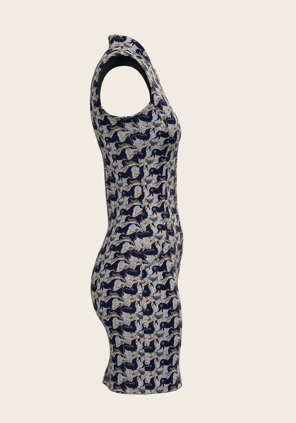 Espoir Running Horse Navy Dress