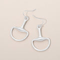 Metal Half Horsebit Drop Earrings