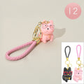 12PCS - Cute Dog Braided Loop Keychains Bag Charms