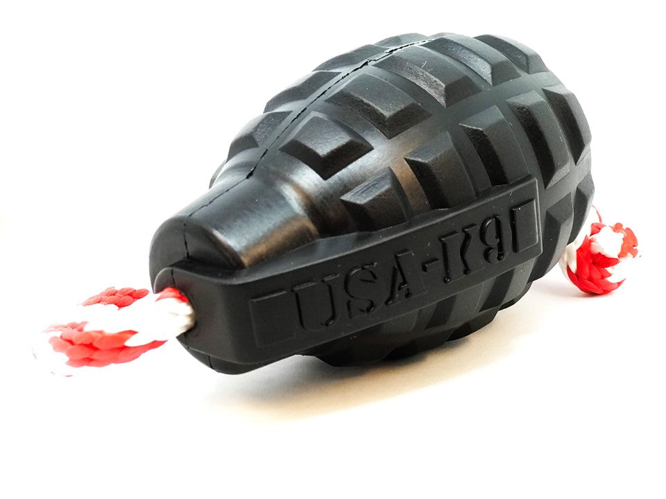 USA-K9 Magnum Grenade Rubber Chew Toy for Extreme Chewers