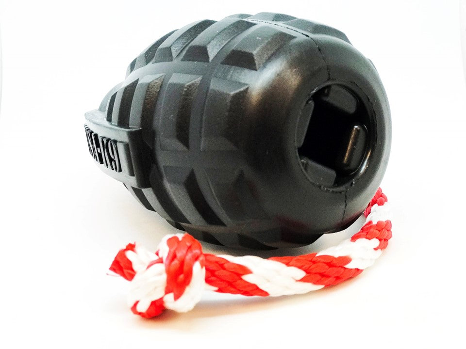 USA-K9 Magnum Grenade Rubber Chew Toy for Extreme Chewers