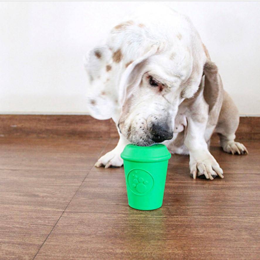 Coffee Cup Rubber Dog Chew Toy Treat Dispenser EDispenser
