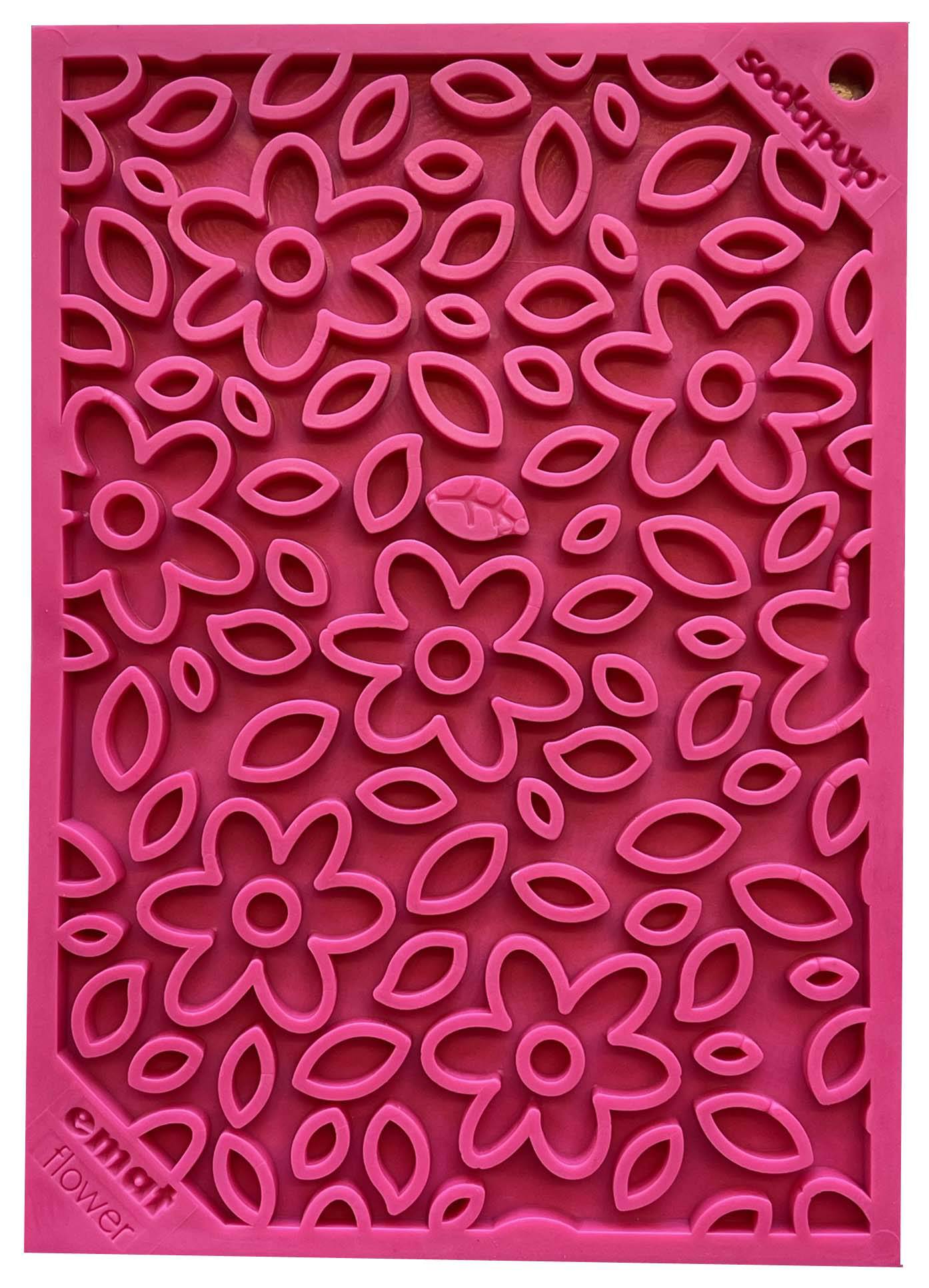 SodaPup Flower Power eMat Enrichment Lick Mat for Dogs and Cats